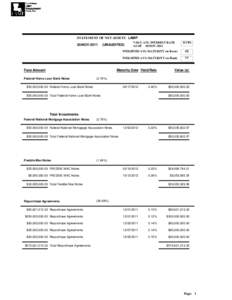 STATEMENT OF NET ASSETS LAMP 30-NOV[removed]UNAUDITED)  Face Amount