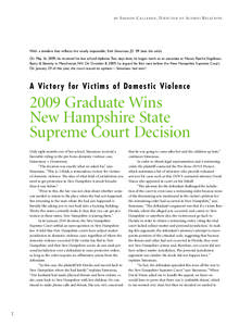 Violence / Politics of the United States / Domestic violence / University of New Hampshire School of Law / New Hampshire / Ethics / Daniel Webster / Political parties in the United States / Abuse / Family therapy / Violence against women