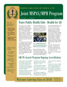 Publication Joint MSPAS MPH Newsletter FINAL.pub