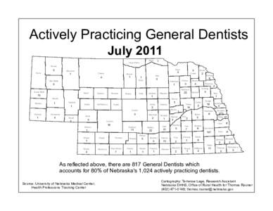 Actively Practicing General Dentists July 2011 Dawes Sioux