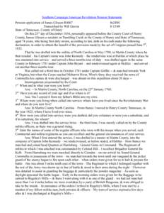 Southern Campaign American Revolution Pension Statements Pension application of James Glisson R4067 fn24NC Transcribed by Will Graves[removed]State of Tennessee, County of Henry