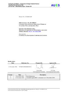 Contract No. DC[removed] – Construction of Sewage Treatment Works at Yung Shue Wan and Sok Kwn Wan Sok Kwn Wan – EM&A Monthly Report - October 2010 AUES