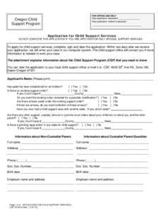 Application For Child Support Services (CSF[removed])
