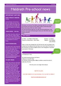 NEWSLETTER ISSUE NO 2 NOV[removed]Meldreth Pre-school news