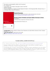 This article was downloaded by: [HEAL-Link Consortium] On: 21 January 2011 Access details: Access Details: [subscription number[removed]Publisher Routledge Informa Ltd Registered in England and Wales Registered Number