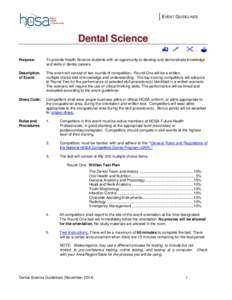 EVENT GUIDELINES  Dental Science    