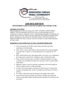 Microsoft Word - Job Description -Youth Leader and Instuctor