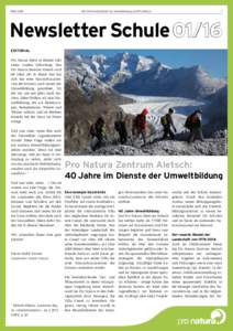 MärzDas Informationsblatt zur Umweltbildung von Pro Natura 1
