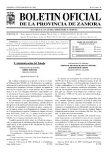 MIERCOLES 30 DE MARZO DEB.O.P. núm. 38 BOLETIN OFICIAL DE LA PROVINCIA DE ZAMORA