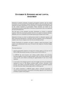 Budget Paper No. 1 - Statement 6 - Expenses and Net Capital Investment
