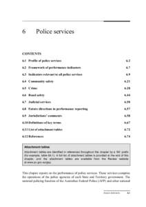 6  Police services CONTENTS 6.1 Profile of police services