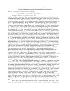 Southern Campaign American Revolution Pension Statements Pension Application of Samuel Overton: S16499 Transcribed and annotated by C. Leon Harris State of Kentucky. Washington County Sct. On this 24 th day of September 