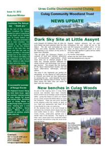 Urras Coillie Choimhearsnachd Chulaig Issue 13: 2012 Autumn/Winter Lochinver Pre School say “ thank you ” .