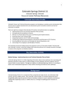 Microsoft Word - Colorado Springs District 11 Innovation Profile FINAL _2_.doc