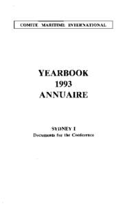 COMITE MARITIME INTERNATIONAL  YEARBOOKANNUAIRE