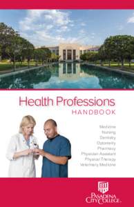 Health Professions  HANDBOOK Medicine Nursing Dentistry
