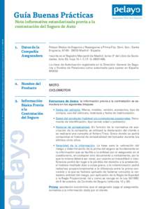 Guía Buenas Prácticas  Pelayo Mutua de Seguros y Reaseguros a Prima Fija. Dom. Soc.: Santa Engracia, Madrid - España.Ins. en el Registro Mercantil de Madrid, tomo 3º del Libro de Sociedades, folio 83, h
