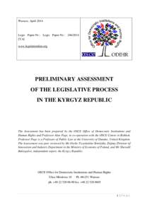 Warsaw, April[removed]Legis Paper-Nr.: Legis Paper-Nr.: [removed]YA] www.legislationline.org