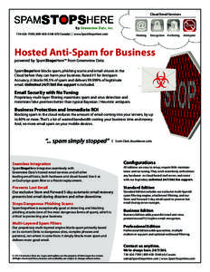 Spamming / Spam filtering / Computer-mediated communication / Spam / Email spam / Anti-spam techniques / Proofpoint /  Inc. / GFI Software / Email / Internet / Computing