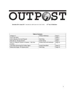 December 2013—Issue #271 PUBLISHED BY AMERICANS FOR A SAFE ISRAEL  43rd Year of Publication Table of Contents William Mehlman