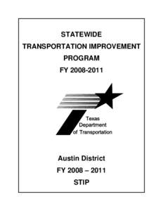 STATEWIDE TRANSPORTATION IMPROVEMENT PROGRAM FY[removed]Austin District