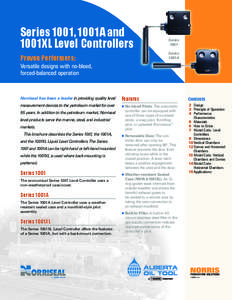 Series 1001, 1001A and 1001XL Level Controllers