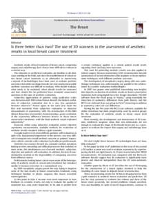 Is three better than two? The use of 3D scanners in the assessment of aesthetic results in local breast cancer treatment