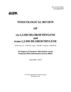 Toxicological Review of cis- and trans-1,2-Dichloroethylene (PDF)