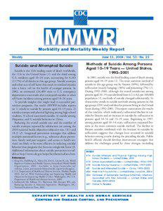 Morbidity and Mortality Weekly Report Weekly