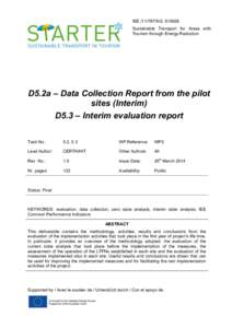 IEESI2Sustainable Transport for Areas with Tourism through Energy Reduction D5.2a – Data Collection Report from the pilot sites (Interim)