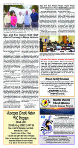 Sac and Fox News • March 2014 • Page 12  Sac and Fox Nation Hosts State Tribal Victims Services Roundtable Discussions Vicki Wood, Director Sac and Fox Nation Indian Child Welfare