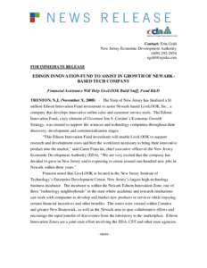 Microsoft Word - NJ EDA Edison Press Release-1.doc
