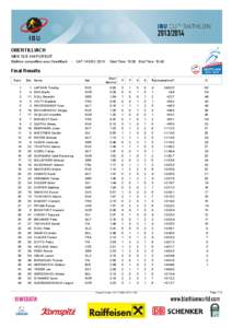 OBERTILLIACH MEN 12.5 KM PURSUIT Biathlon competition area Obertilliach