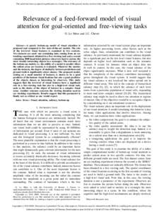 This article has been accepted for publication in a future issue of this journal, but has not been fully edited. Content may change prior to final publication. 1 Relevance of a feed-forward model of visual attention for 