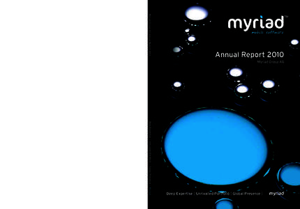 Myriad Group AG Annual ReportAnnual Report 2010 Myriad Group AG  Myriad Group AG