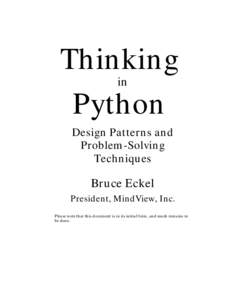 Thinking Python in