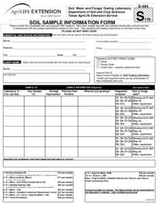Microsoft Word - soil submittal form