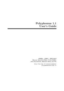 Polyphemus 1.1 User’s Guide CEREA – ENPC / EDF R&D Meryem Ahmed de Biasi, Vivien Mallet, ´