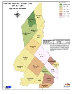 Strafford Regional Planning Area 2005 NH OEP Population Estimate Population