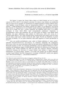 Intorno a Bachofen. Note su Dell’essenza della città eterna di Alfred Schuler di Giovanni Damiano (Pubblicato su La Cittadella, anno IX, n.s., n. 34, Aprile- Giugno 2009)