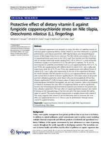 Hassaan et al. International Aquatic Research 2014, 6:1 http://www.intaquares.com/contentORIGINAL RESEARCH  Open Access