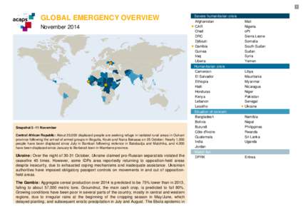 1  GLOBAL EMERGENCY OVERVIEW November[removed]Snapshot 5–11 November