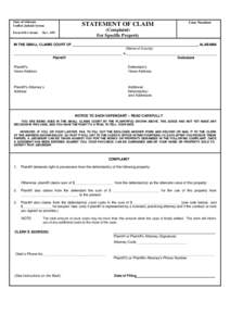 State of Alabama Unified Judicial System Form SM-2 (front) Rev. 3/95