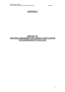 Scientific Steering Committee The Second Report on Harmonisation Of Risk Assessment Procedures Appendix 6  APPENDIX 6