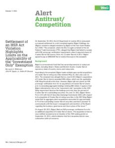 October 2, 2012  Alert Antitrust/ Competition