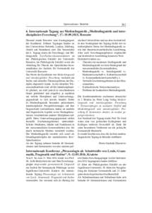Sprawozdania / BerichteInternationale Tagung zur Medienlinguistik „Medienlinguistik und interdisziplinäre Forschung“, , Rzeszów Diesmal wurde Rzeszów zum Austragungsort