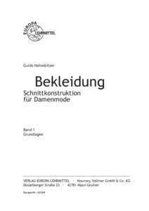 Guido Hofenbitzer  Bekleidun Schnittkonstruktion für Damenmode