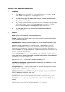 Microsoft Word[removed]R3 Traffic and Parking Rules.doc