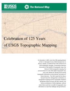 Summary of the Celebration of 125 Years of Topographic Mapping