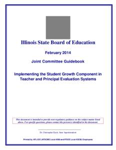 Implementing the Student Growth Component in Teacher and Principal Evaluation Systems